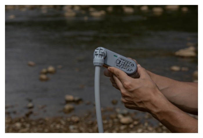 Душ портативний з насосом на акумуляторі Flextail Max Shower, білий, укр, укр