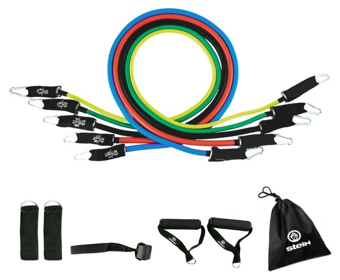 Набір трубчастих багатофункціональних еспандерів Stein 5 шт.