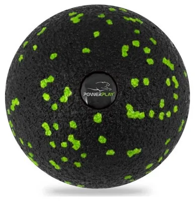 Массажний м'яч PowerPlay PP-4351 Epp Massage Ball (d10) Чорно/Зелений