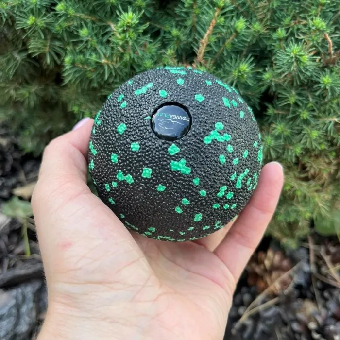 Массажний м'яч PowerPlay PP-4351 Epp Massage Ball (d10) Чорно/Зелений