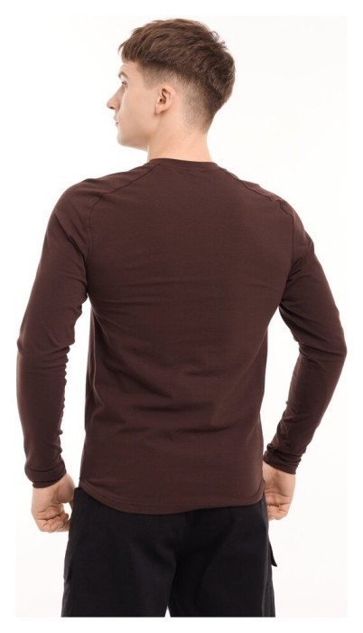 Шоколадний чоловічий лонгсів Pobedov Dune. Чорна чоловіча кофта з куліру, укр, укр