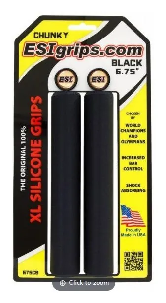 Гріпси ESI XL 6.75" Chunky Black (чорні) (OBOD_675CB)