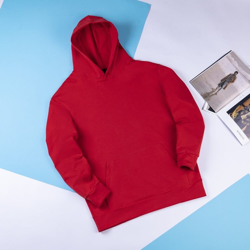 Чоловіче демісезонне худі з капюшоном червоне Pobedov 001