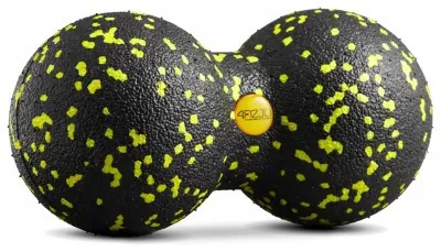 Масажний м'яч подвійний 4FIZJO EPP DuoBall 08 Black/Yellow (P-5907222931301)