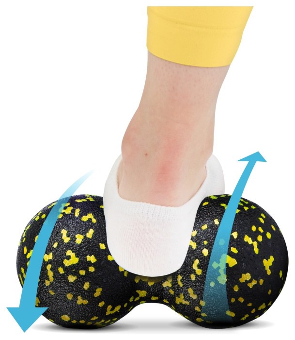 Масажний м'яч подвійний 4FIZJO EPP DuoBall 08 Black/Yellow (P-5907222931301)