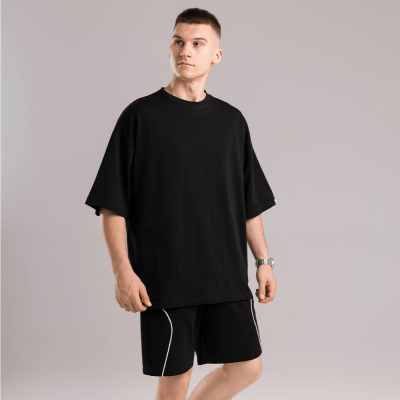 Базовая черная оверсайз футболка мужская весна лето однотон. Футболка оверсайз Pobedov Nude