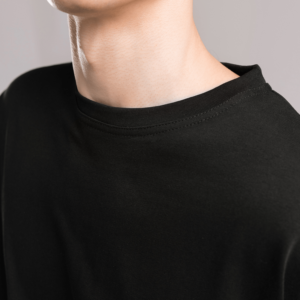 Базовая черная оверсайз футболка мужская весна лето однотон. Футболка оверсайз Pobedov Nude