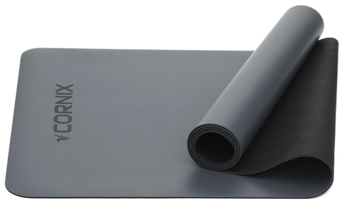 Коврики спортивные Cornix PU 183 x 68 x 0.4 см для йоги и фитнеса XR-0320 Grey