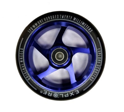 Колесо для трюкового самоката Explore 120 дюраль abec-9 Синий