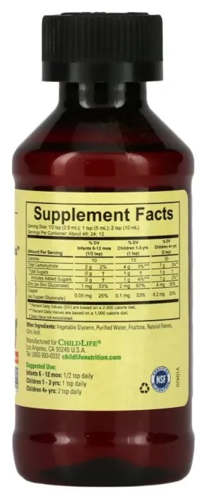 Zinc Plus Liquid - 118ml Natural Mango Strawberry