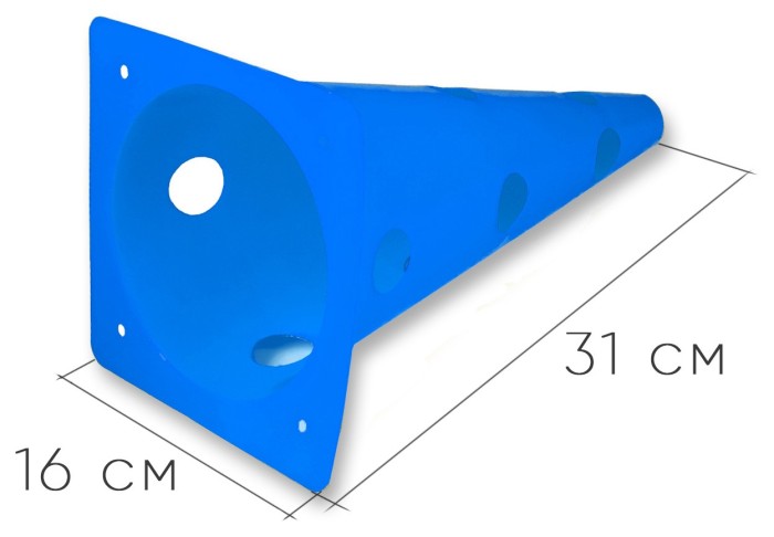 Конусы-фишки спортивные EasyFit 31 см (набор из 4 штук) синие
