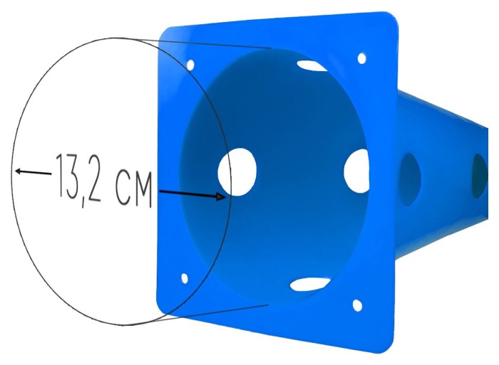 Конусы-фишки спортивные EasyFit 31 см (набор из 4 штук) синие