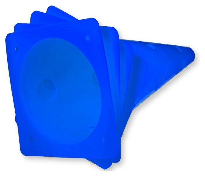 Конусы-фишки спортивные EasyFit 31 см (набор из 4 штук) синие