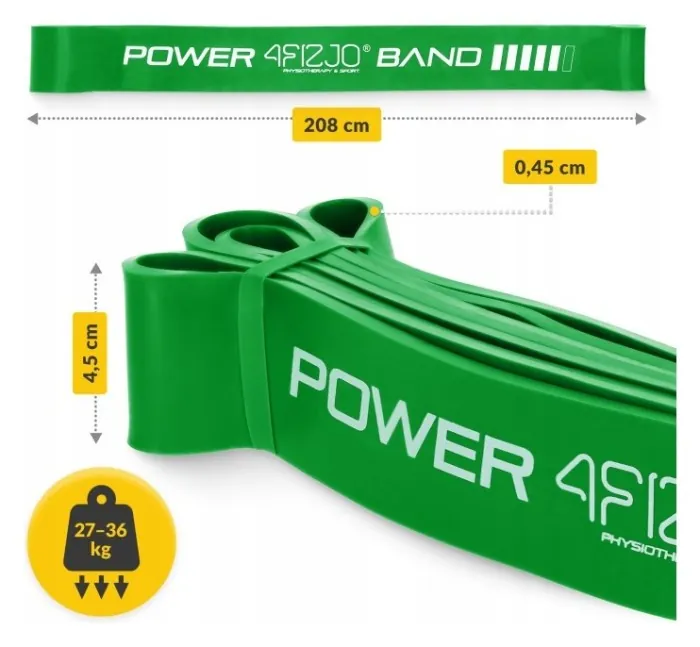 Эспандер-петля 4FIZJO Power Band 45 мм 26-36 кг резина для фитнеса и спорта Green (P-5907222931080)