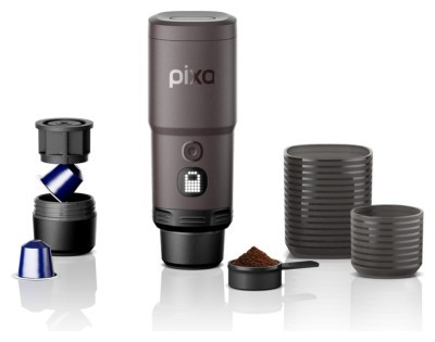 Портативная электрическая эспрессо кофеварка Wacaco Pixapresso для молотого кофе и капсул, темный бургунд