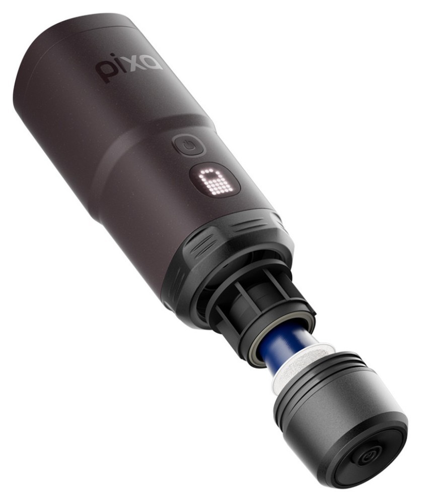 Портативная электрическая эспрессо кофеварка Wacaco Pixapresso для молотого кофе и капсул, темный бургунд