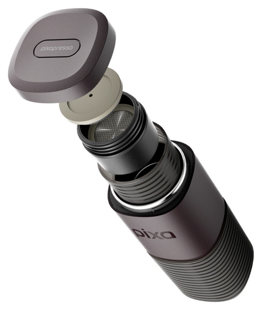 Портативная электрическая эспрессо кофеварка Wacaco Pixapresso для молотого кофе и капсул, темный бургунд