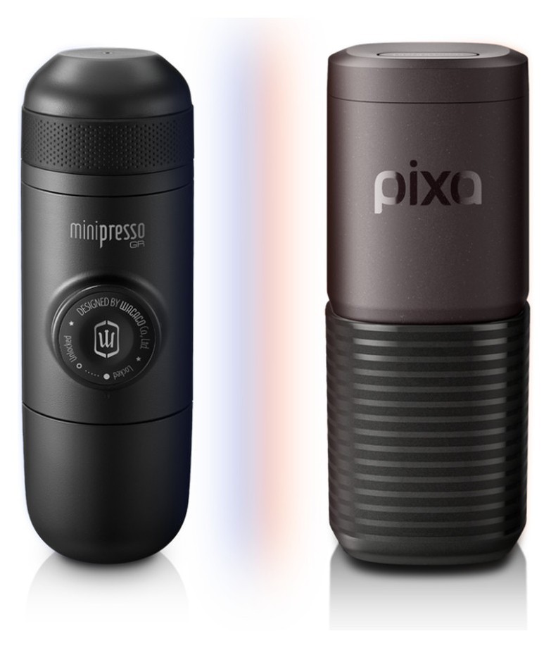 Портативная электрическая эспрессо кофеварка Wacaco Pixapresso для молотого кофе и капсул, темный бургунд