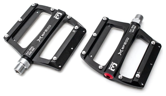 Педалі Алюмiнiй 101*105мм Mpeda ALNC-2026 BMX на 3 пром. подшипн. змінні шипи AM (брендоване пакування), укр, укр