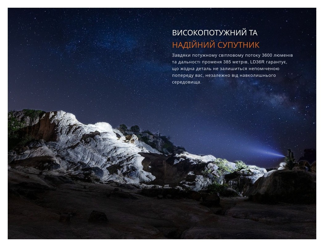 Фонарь ручной Fenix LD36RB черный