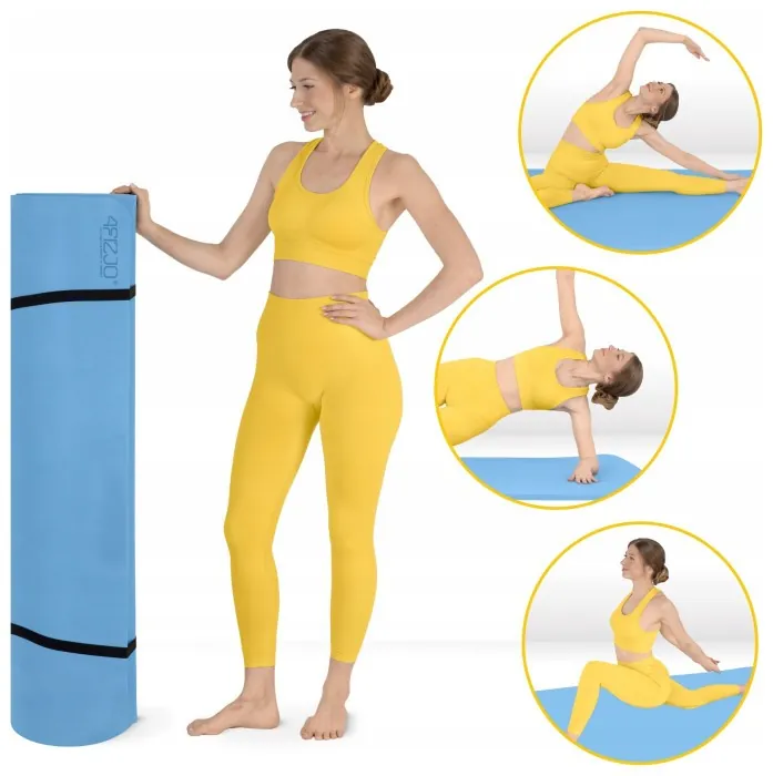 Коврик (мат) спортивный 4FIZJO TPE Gigant 200 x 125 x 2 см для йоги и фитнеса Sky Blue (P-5907739318985)