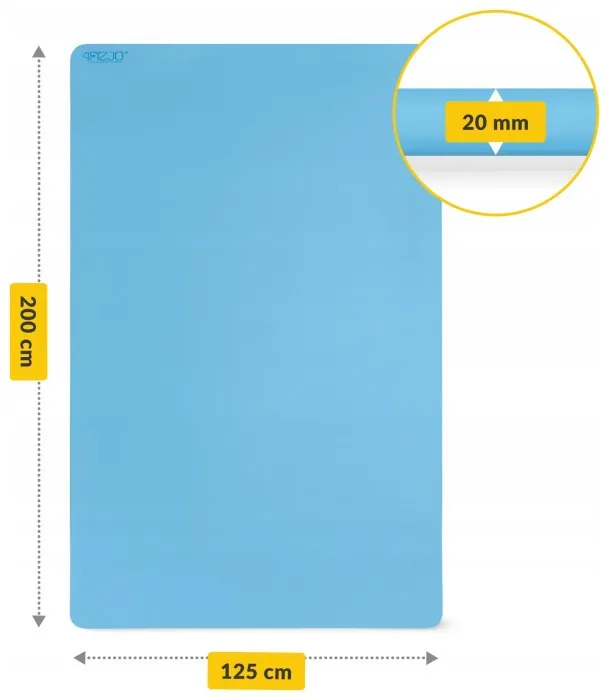 Коврик (мат) спортивный 4FIZJO TPE Gigant 200 x 125 x 2 см для йоги и фитнеса Sky Blue (P-5907739318985)