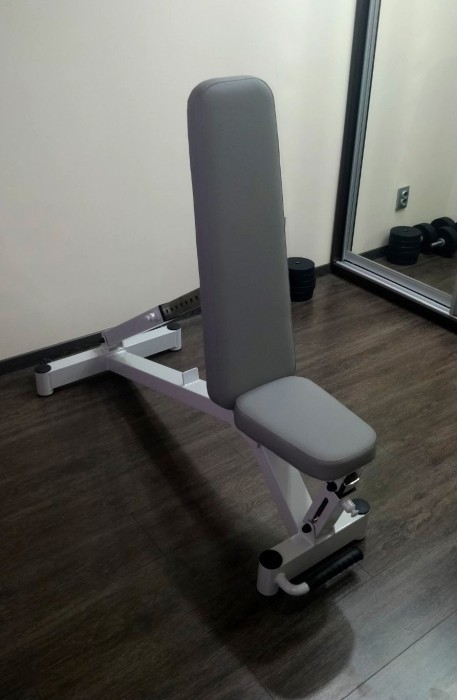 Профессиональная скамья со стойками RN-Sport black rock + 4 грифа, 115 кг блинов