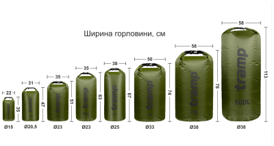 Гермомешок TRAMP PVC Diamond Ripstop 50л UTRA-208, Оливковый