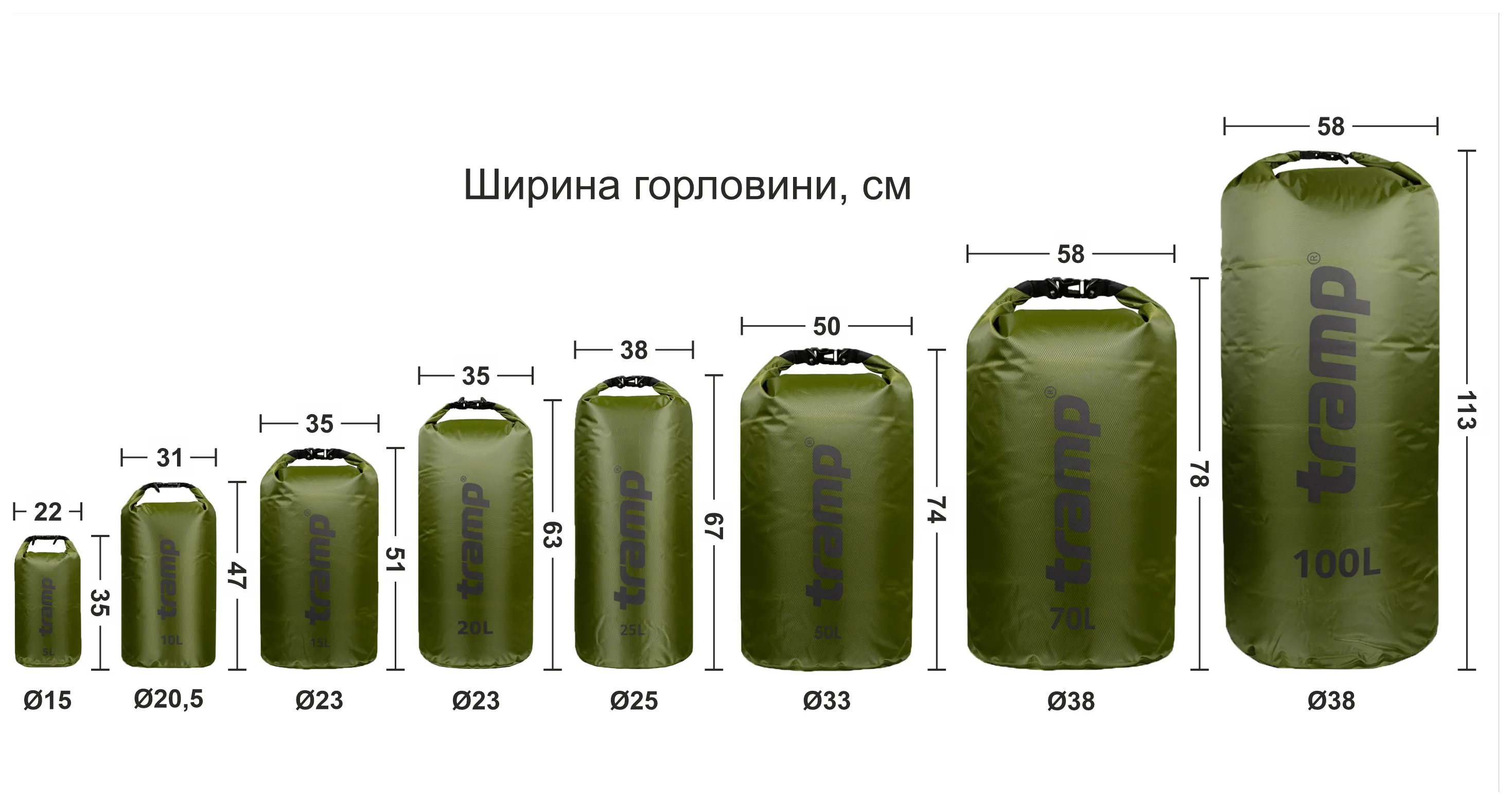 Гермомішок TRAMP PVC Diamond Ripstop 50л UTRA-208, Оливковий (50 л)