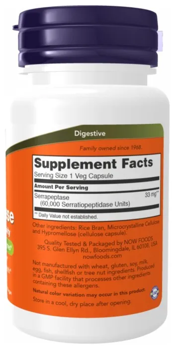 Serrapeptase 60,000 Units - 60 vcaps