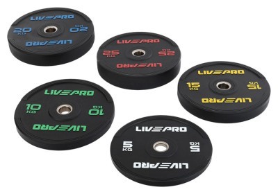 Диски бамперные олимпийские LiveUp LP8331 51 мм 5-10-15-20-25 кг