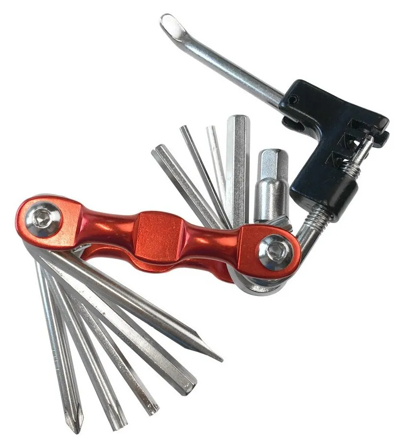 Мультитул для велосипеда Tempesta 11-IN-1 TOOL Black/red/nickel (FSD-T-010) (black, nickel, red)