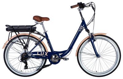 Велосипед з електроприводом 26" ST Dorozhnik eLUX Vbr FR рама-17" 36B 12.5А*г 500Вт синій YS 7102 2025
