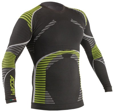 Термофутболка з довгим рукавом чоловіча Accapi HealthPower, Black/Lime, XS/S