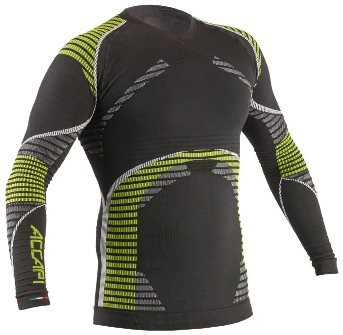 Термофутболка з довгим рукавом чоловіча Accapi HealthPower, Black/Lime, XS/S