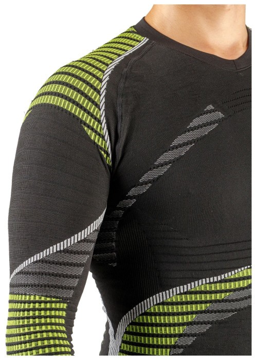 Термофутболка з довгим рукавом чоловіча Accapi HealthPower, Black/Lime, XS/S