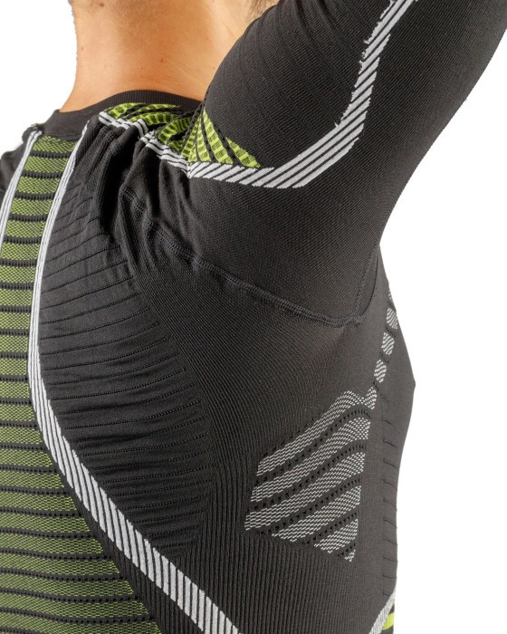 Термофутболка з довгим рукавом чоловіча Accapi HealthPower, Black/Lime, XS/S