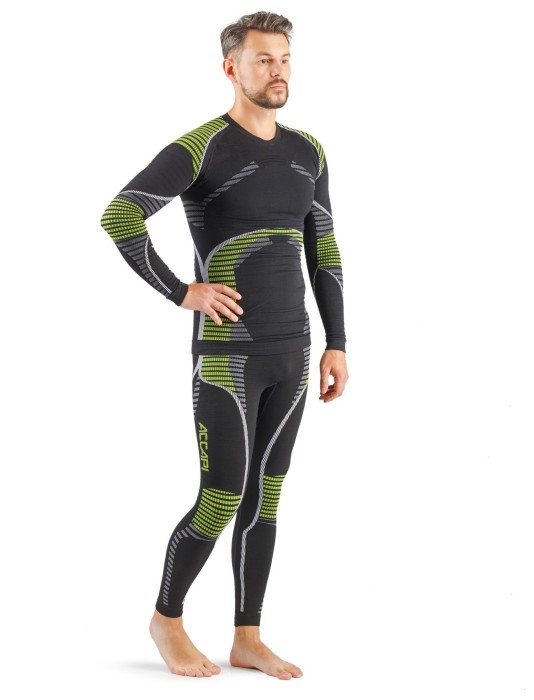 Термофутболка з довгим рукавом чоловіча Accapi HealthPower, Black/Lime, XS/S