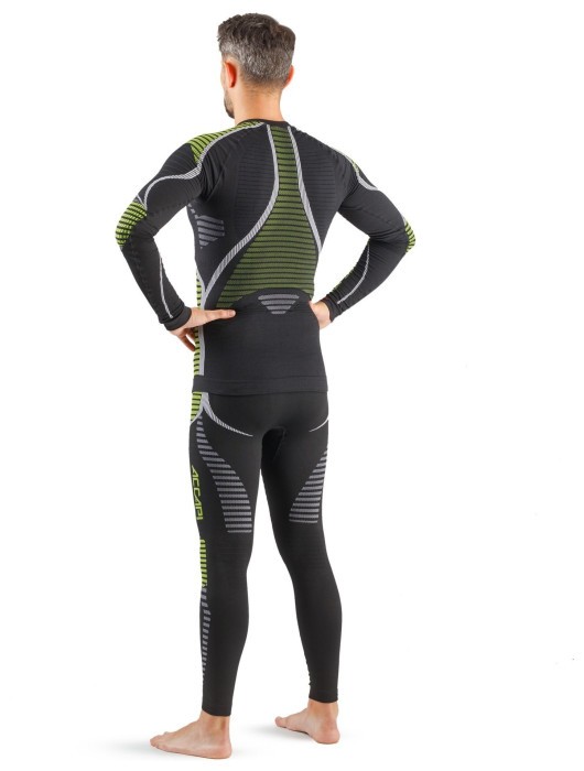 Термофутболка з довгим рукавом чоловіча Accapi HealthPower, Black/Lime, XS/S