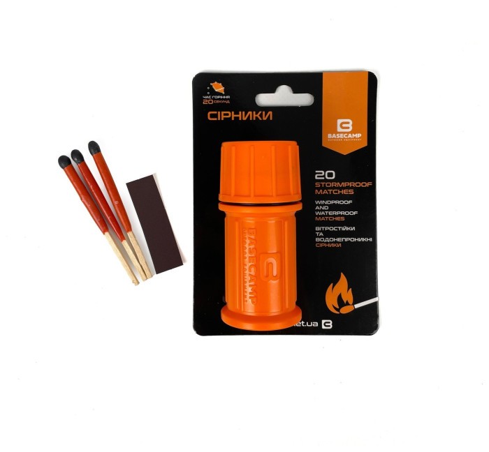 Спички BaseCamp STOPMPROOF MATCHES, 20 шт