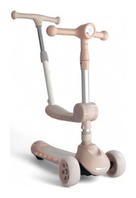 Дитячий самокат з сидінням та батьківською ручкою 3 в 1 Scooter Dream M3