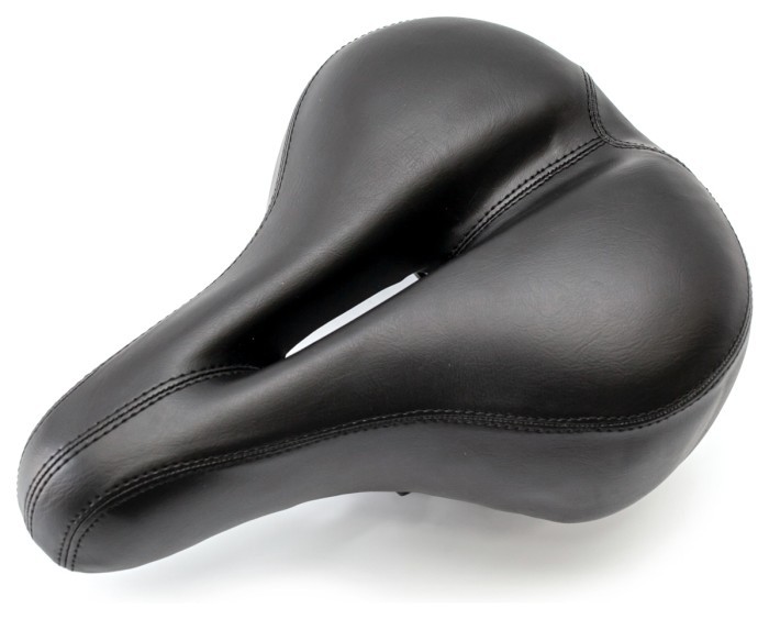 Седло комфортное с мягким отверстием 280*195 YF-1041-2 (черный)