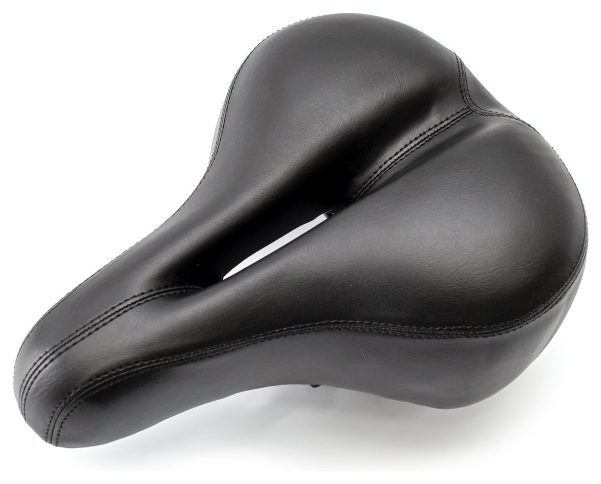 Седло комфортное с мягким отверстием 280*195 YF-1041-2 (черный)