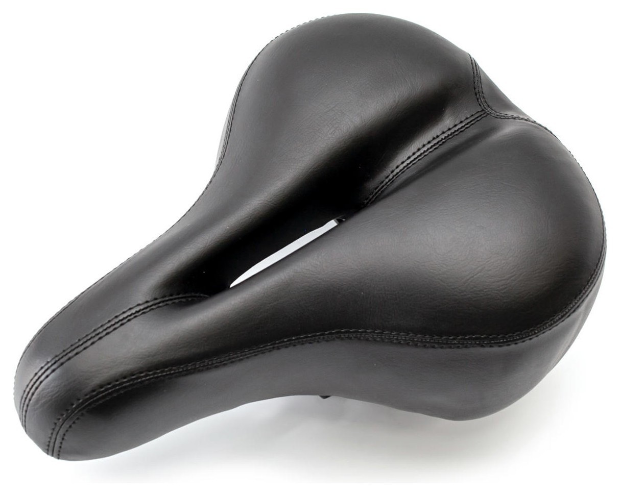 Седло комфортное с мягким отверстием 280*195 YF-1041-2 (черный)