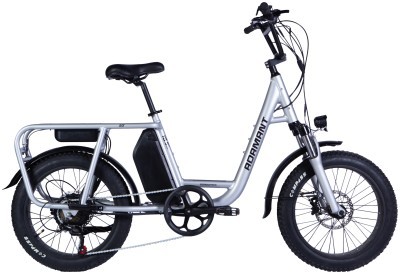 Велосипед з електроприводом 20&quot; AL Dorozhnik eADAMANT HDD рама-18,5&quot; 48B 17.5А*г 750Вт срiблястий 2025 крила, підніжка