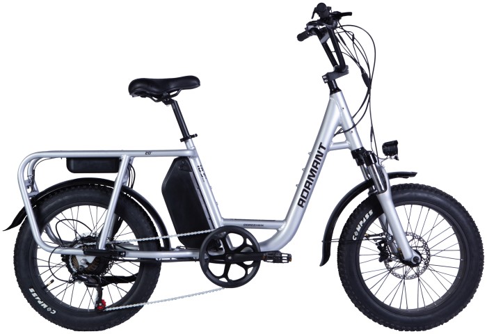 Велосипед с электроприводом 20" AL Dorozhnik eADAMANT HDD рама-18,5" 48B 17.5А*ч 750Вт серебристый 2025 крылья, подножка