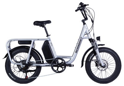 Велосипед з електроприводом 20" AL Dorozhnik eADAMANT HDD рама-18,5" 48B 17.5А*г 750Вт срiблястий 2025 крила, підніжка