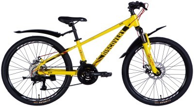Велосипед AL 24" Discovery QUBE DD CS рама-11,5" желто-черный 2025