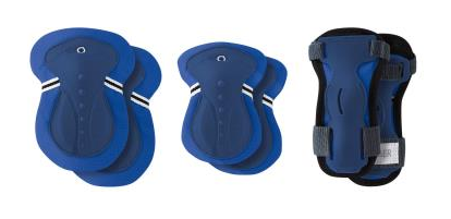 Комплект захисний дитячий GLOBBER, синій, для дитини 25-50кг, укр, укр