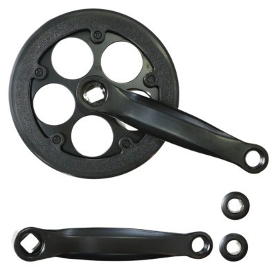 Шатун ST L140мм 32T під квадрат чорний HX HX-E-AM046 с Pl защитой